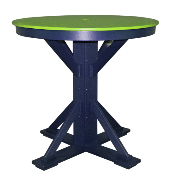 38” Round Bar Table with Straight Base