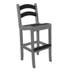 Ladder Back Armless Bar Chair