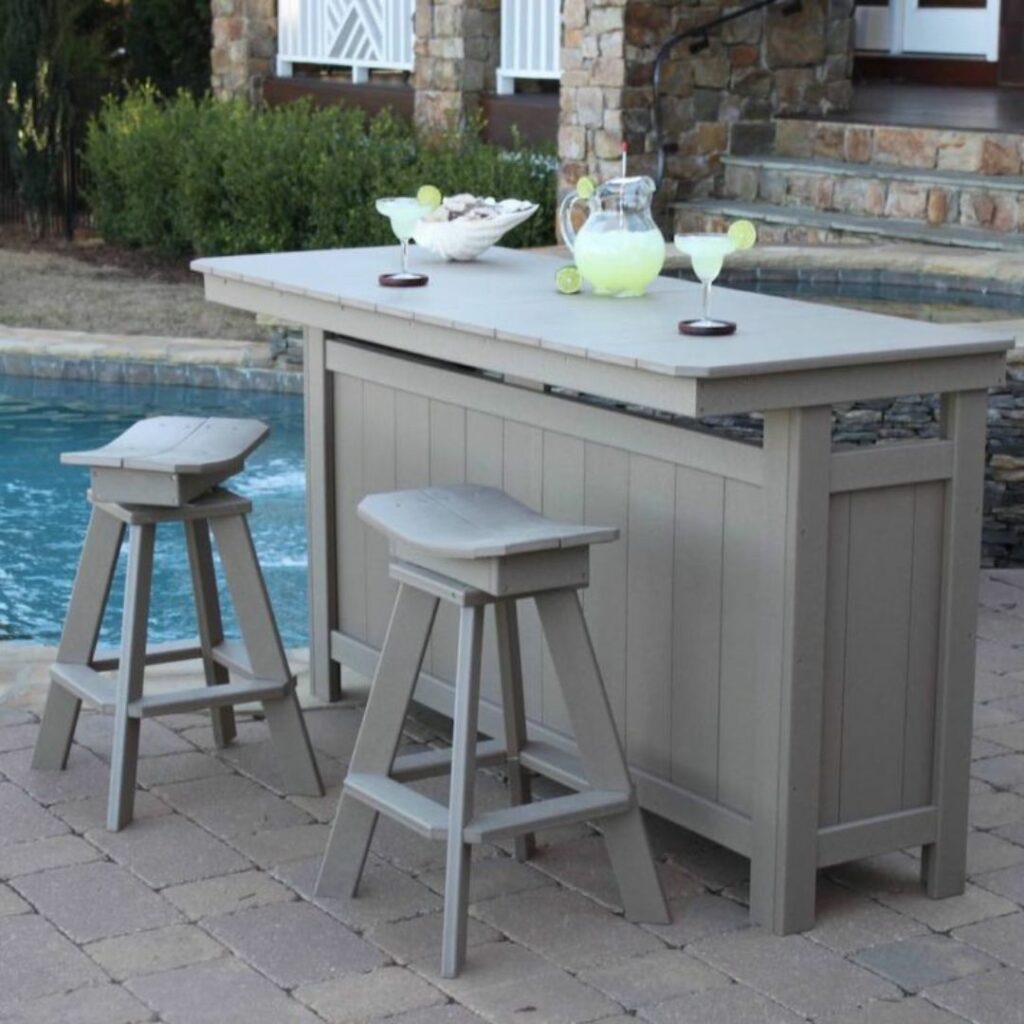 poly outdoor furniture bar and stools